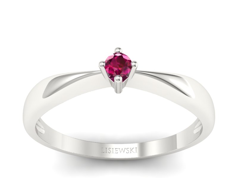 Pierścionek zaręczynowy z rubinem promocja - 1740skW_pro