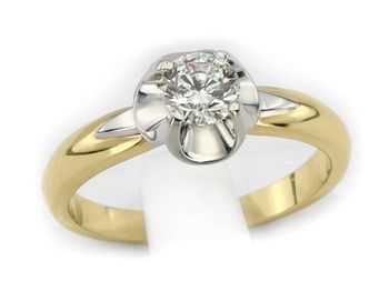 Pierścionek zaręczynowy z diamentem promocja - 1748skW_pro - 1
