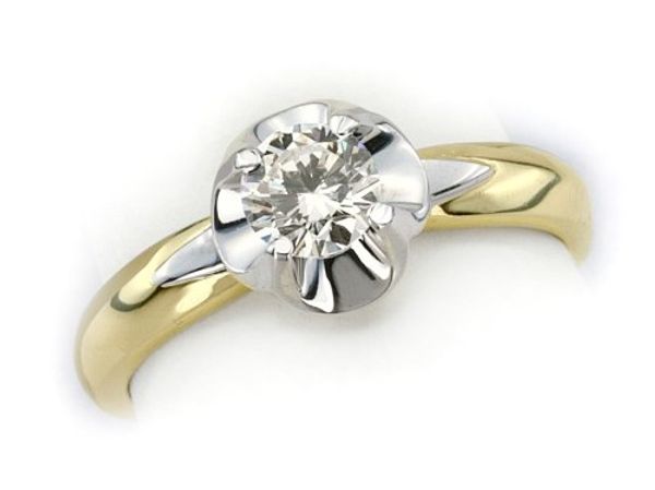 Pierścionek zaręczynowy z diamentem promocja - 1748skW_pro