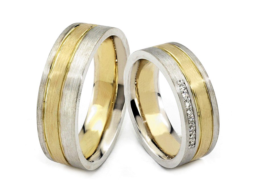 Złote obrączki ślubne z diamentami - 1781312o_750 — zdjęcie 3