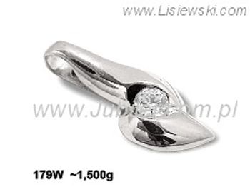Wisiorek srebrny z cyrkonią - 179wag - 1