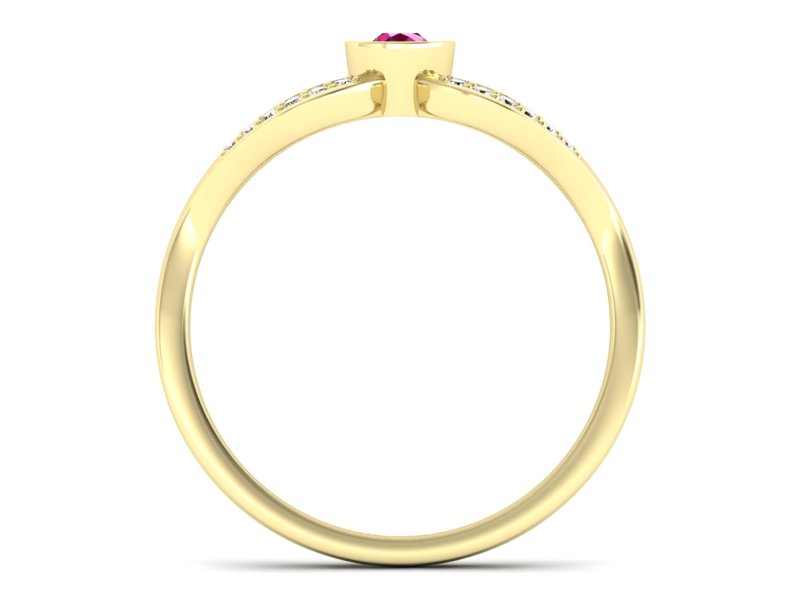 Pierścionek z rubinem i brylantami promocja - 1820skK_pro — zdjęcie 2