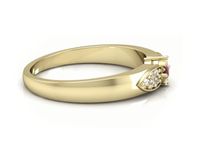 Złoty pierścionek z rubinem i diamentami promocja - 1891skW_pro- 2
