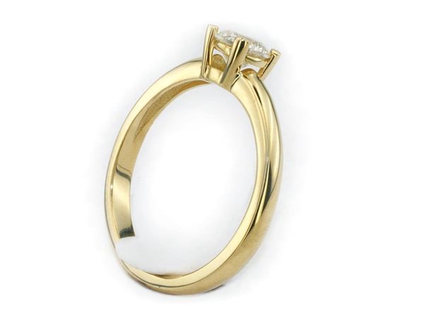 Złoty Pierścionek z diamentem złoto 585 - 1974skkpro