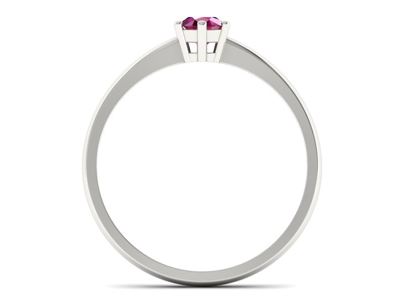 Złoty pierścionek z rubinem białe złoto - 20003br — zdjęcie 2