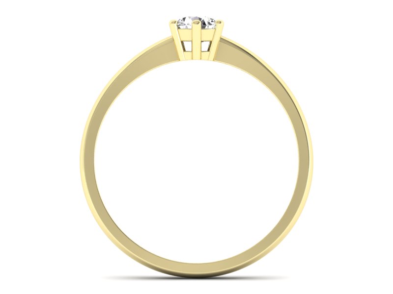Złoty pierścionek z brylantem żółte złoto - 20003z_P — zdjęcie 2