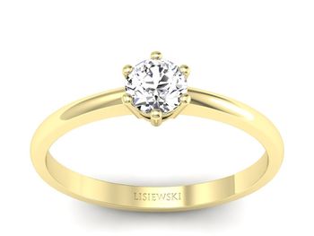 Pierścionek zaręczynowy z brylantem żółte złoto - 20003z_SI - 1
