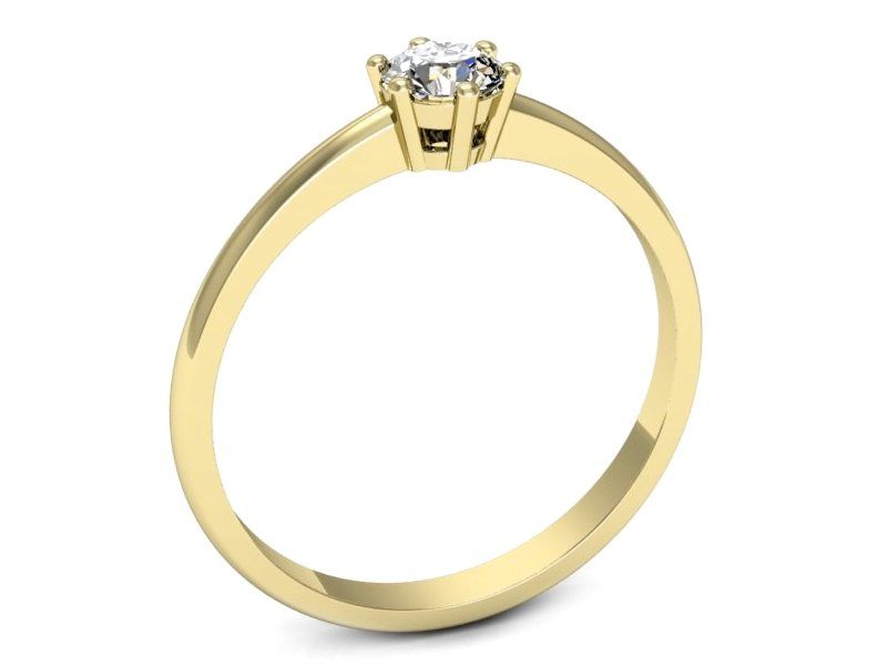 Pierścionek zaręczynowy z brylantem żółte złoto próba 585 - 20003z_SI - 3
