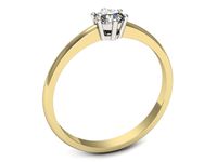 Pierścionek z diamentem żółte i białe złoto proba 585 - 20003zb- 3