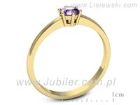 Złoty Pierścionek z tanzanitem żółte złoto proba 585 - 20003zt- 3