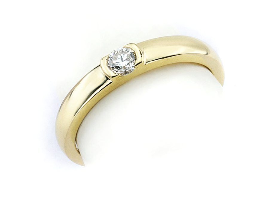 Złoty pierścionek z brylantem złoto próba 585 - 20007br_SI_H - 3
