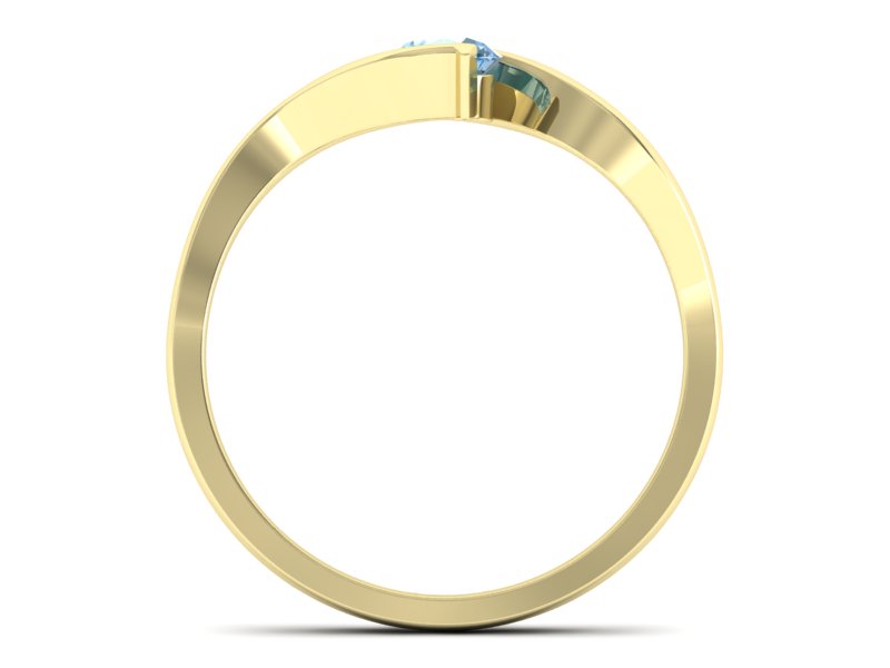 Złoty pierścionek z topazem żółte złoto - 20013ztp — zdjęcie 2