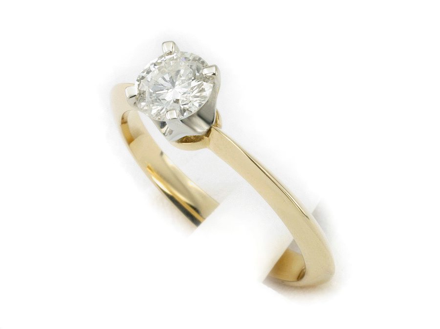 Pierścionek zaręczynowy z brylantem - 20026bbr_Si_H — zdjęcie 3