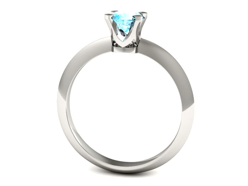 Złoty pierścionek z topazem białe złoto - 20026btp — zdjęcie 3