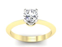 Pierścionek z diamentem żółte i białe złoto - 20026zb