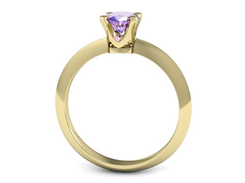 Złoty pierścionek z tanzanitem - 20026zt — zdjęcie 3