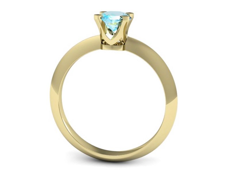 Złoty pierścionek z topazem - 20026ztp — zdjęcie 3