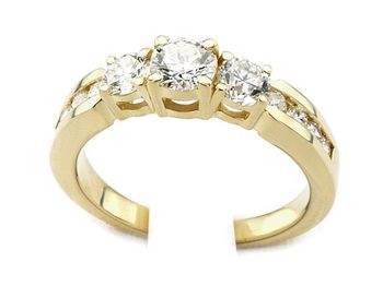 Złoty Pierścionek zaręczynowy z brylantami - 20031br_SI_H - 1
