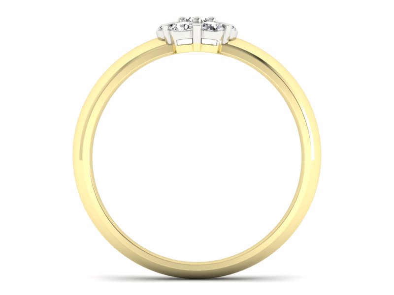 Pierścionek z brylantami złoto białe - 20033br_SI_H_750 — zdjęcie 2
