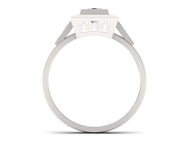 Pierścionek zaręczynowy z diamentami - 20050b — zdjęcie 2