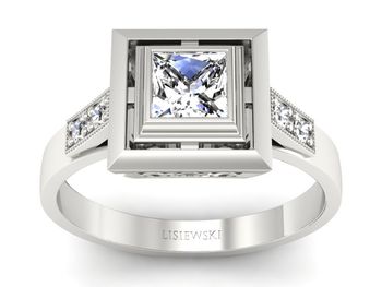 Ekskluzywny pierścionek z diamentem princessa - 20050bx - 1