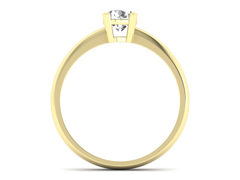 Złoty pierścionek z brylantem - 20051br_Vs_H — zdjęcie 2