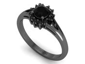 Pierścionek zaręczynowy z czarnymi diamentami - 20052czcd - 3