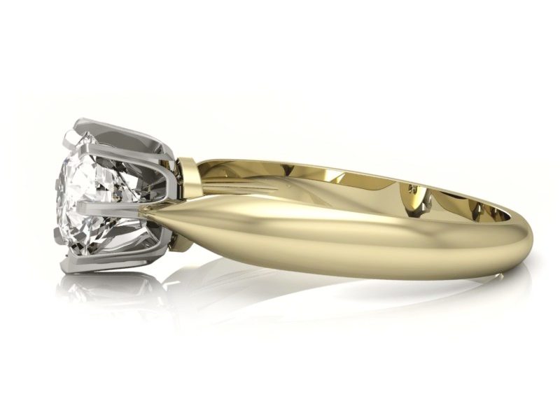 Pierścionek zaręczynowy z brylantem - 20054br_Si_I_102 — zdjęcie 2