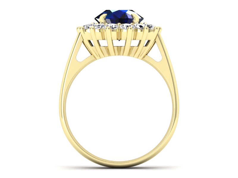 Pierścionek z szafirem i brylantami promocja - 2021skwpro — zdjęcie 2