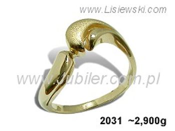 Złoty Pierścionek żółte złoto matowany - 2031 - 1