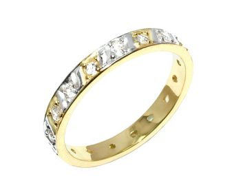 Złoty pierścionek z diamentem obrączka ślubna - 2056br_SI_H - 1