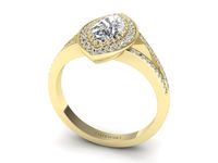 pierścionek z diamentami żółte złoto próba 585 promocja - 2061skwpro- 3