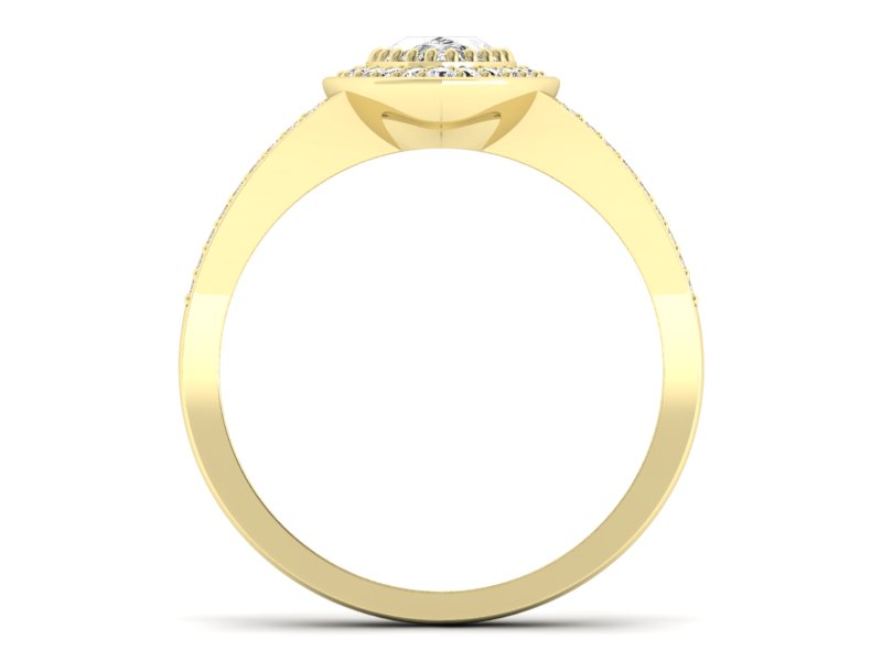 Pierścionek z diamentami żółte złoto promocja - 2061skwpro — zdjęcie 2