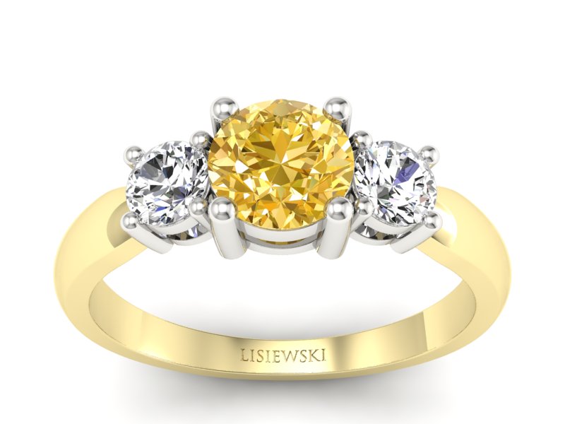 Złoty Pierścionek z żółtym szafirem promocja - 2067skwpro