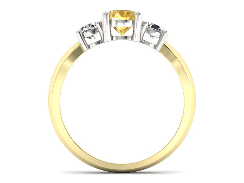 Złoty Pierścionek z żółtym szafirem promocja - 2067skwpro — zdjęcie 2