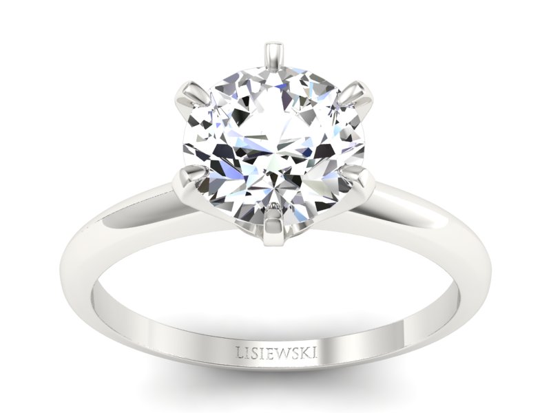 Pierścionek z brylantem białe złoto promocja - 2078skwpro