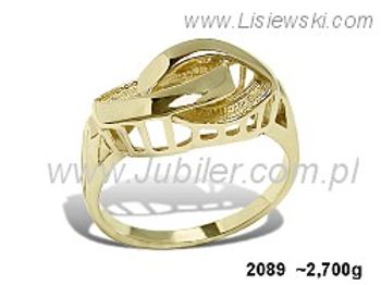Złoty Pierścionek żółte złoto próby 585 - 2089 - 1