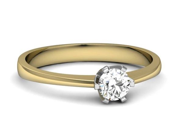 Złoty pierścionek z brylantem promocja - 2136skwpro