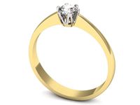 Złoty pierścionek z brylantem promocja - 2136skwpro- 3