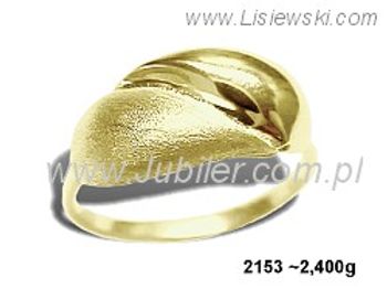 Złoty Pierścionek żółte złoto matowany - 2153 - 1