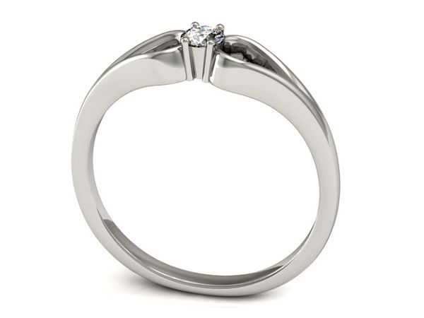 Złoty pierścionek z białym szafirem promocja - 2166skwpro