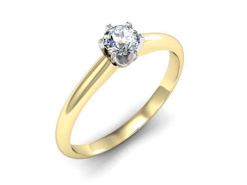 Złoty pierścionek z diamentem promocja - 2168skwpro