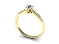 Złoty pierścionek z diamentem promocja - 2168skwpro- 2