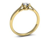 Złoty pierścionek z diamentem promocja - 2178skwpro- 2