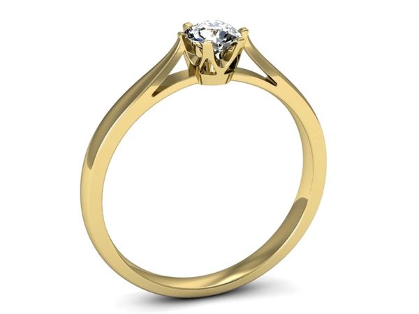 Złoty pierścionek z diamentem promocja - 2178skwpro