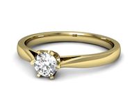 Złoty pierścionek z diamentem promocja - 2178skwpro- 3
