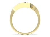 Złoty pierścionek z białym szafirem - 2186skwpro - 2