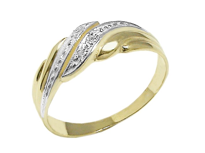 Złoty pierścionek z brylantami - 2188_br