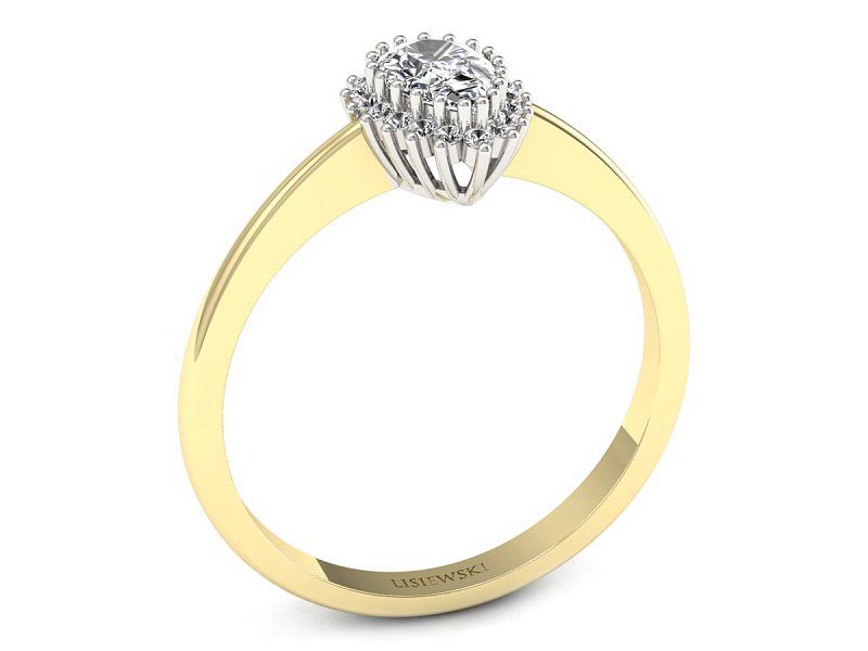 pierścionek z diamentami żółte złoto promocja - 2233skwpro - 3