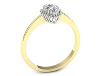 pierścionek z diamentami żółte złoto próba 585 promocja - 2233skwpro- 3
